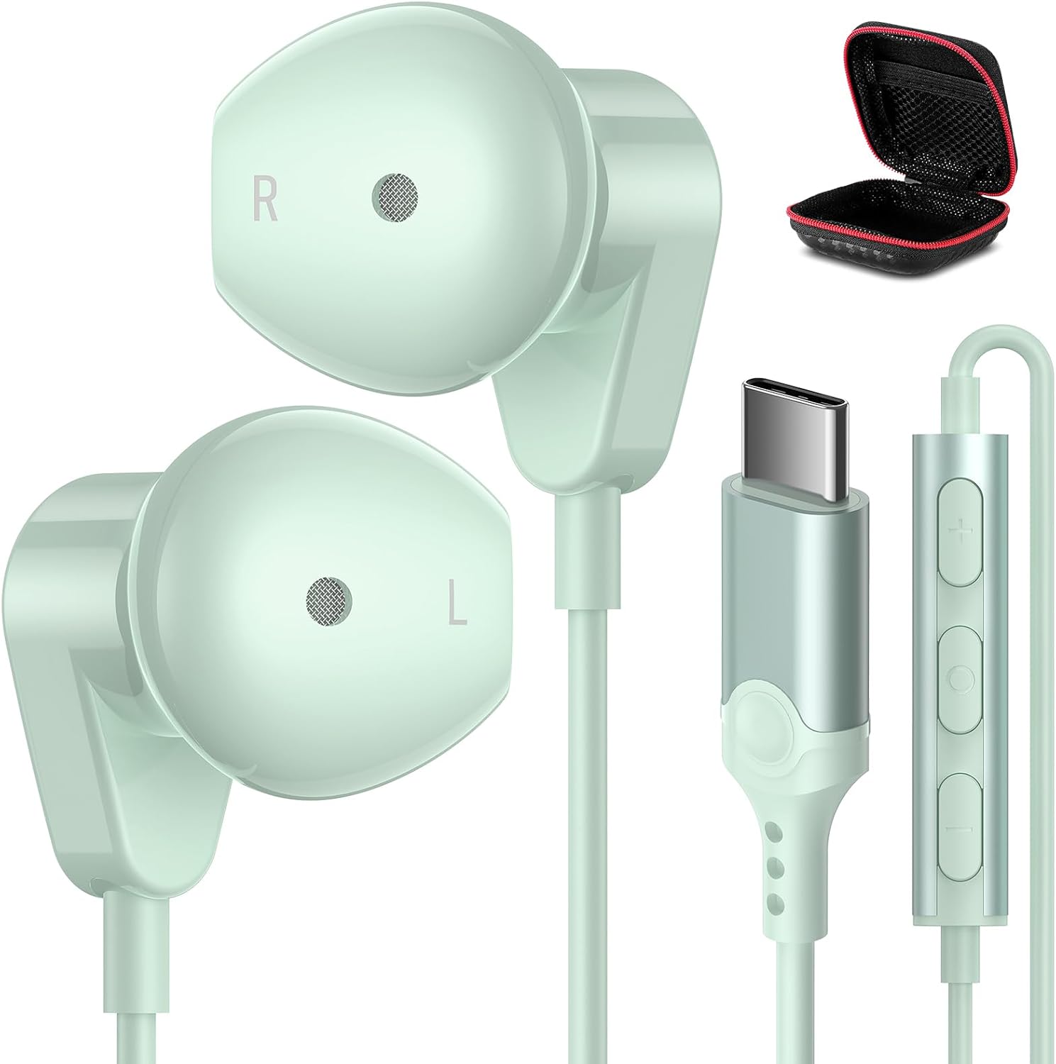 Hifi USB-C Earbuds with Mic for iPhone & Samsung