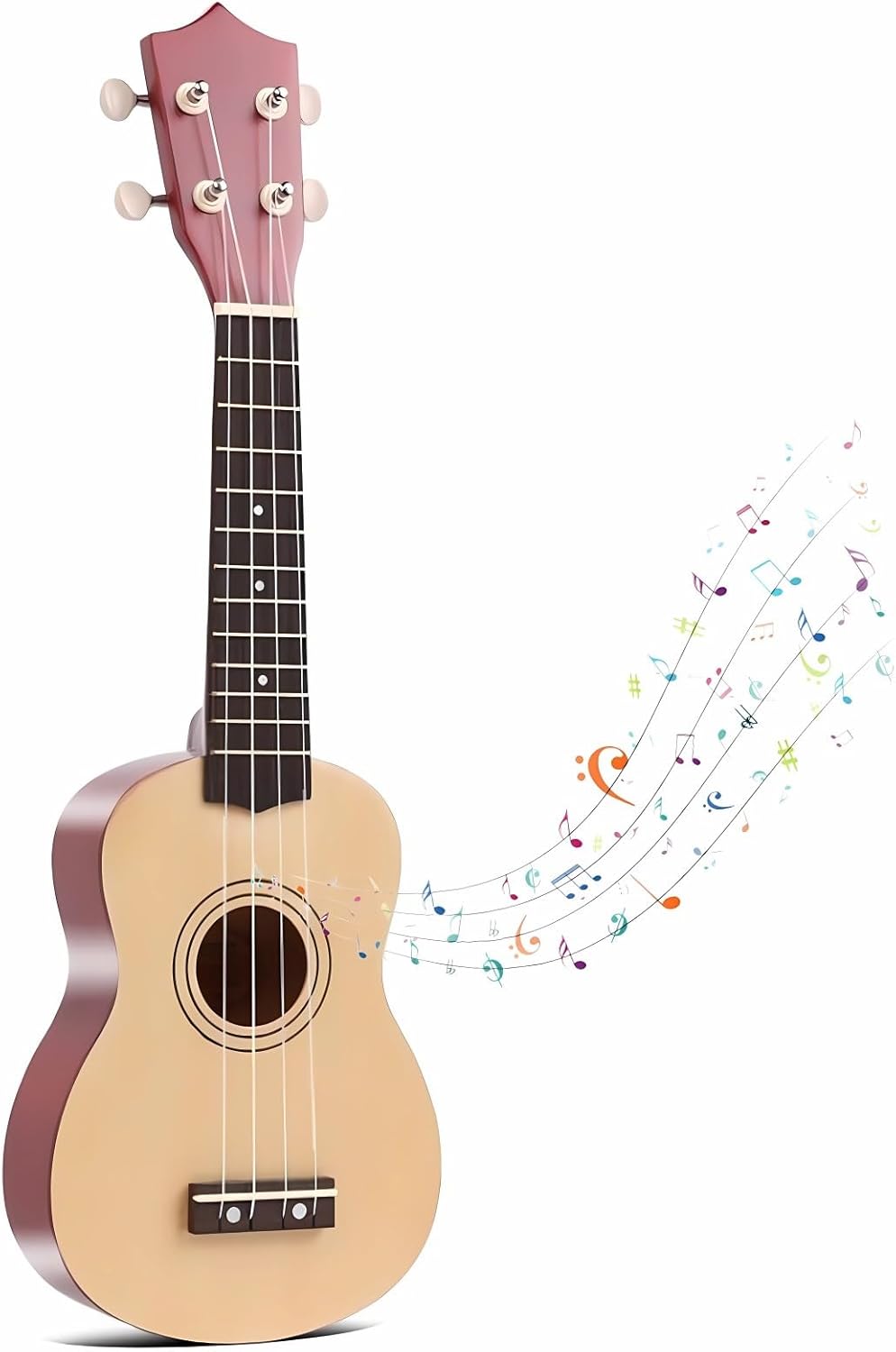 21 Inch Wooden Kids Acoustic Guitar for 3-9 Year Olds Gifts
