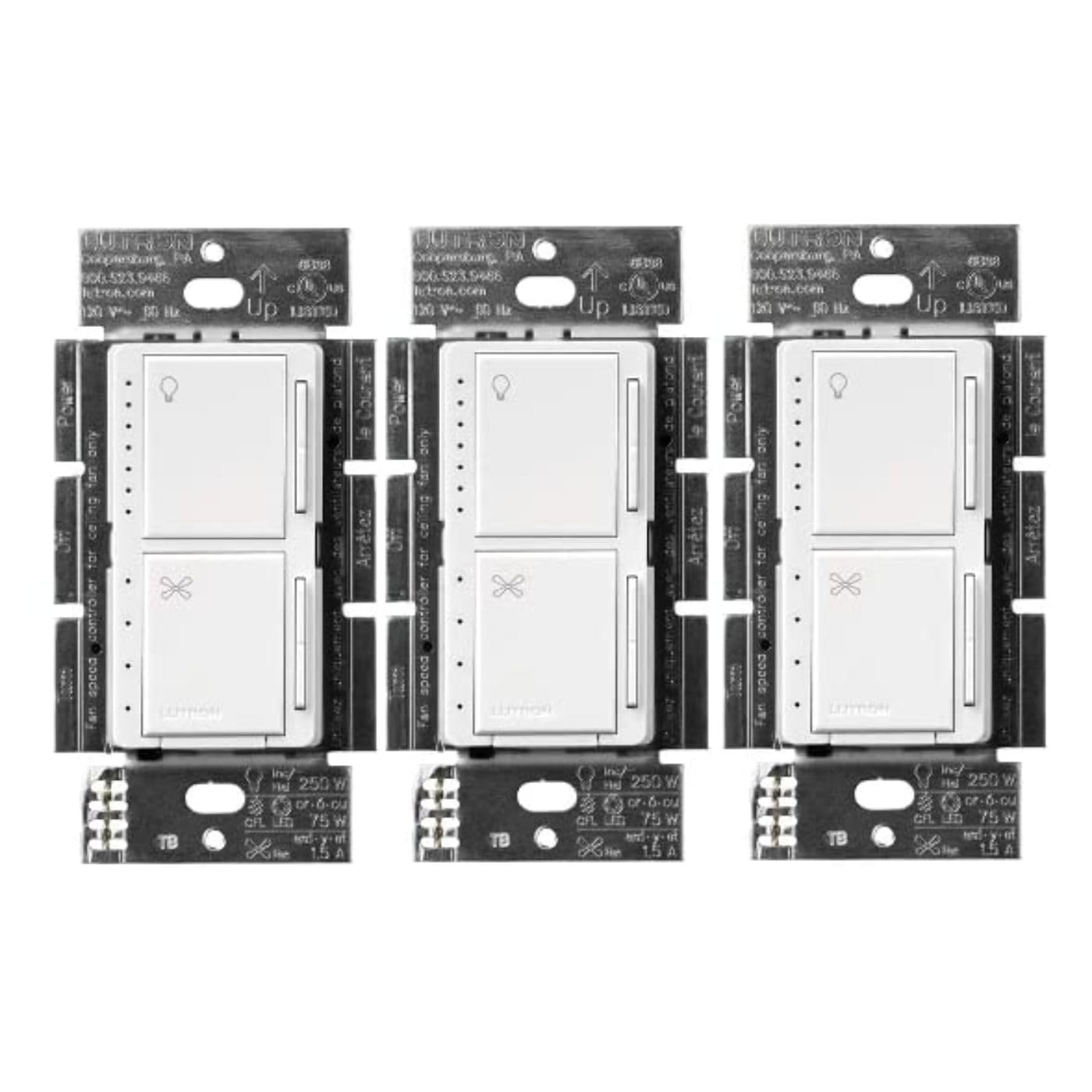 Lutron Maestro Fan Control and Light Dimmer for Dimmable LEDs