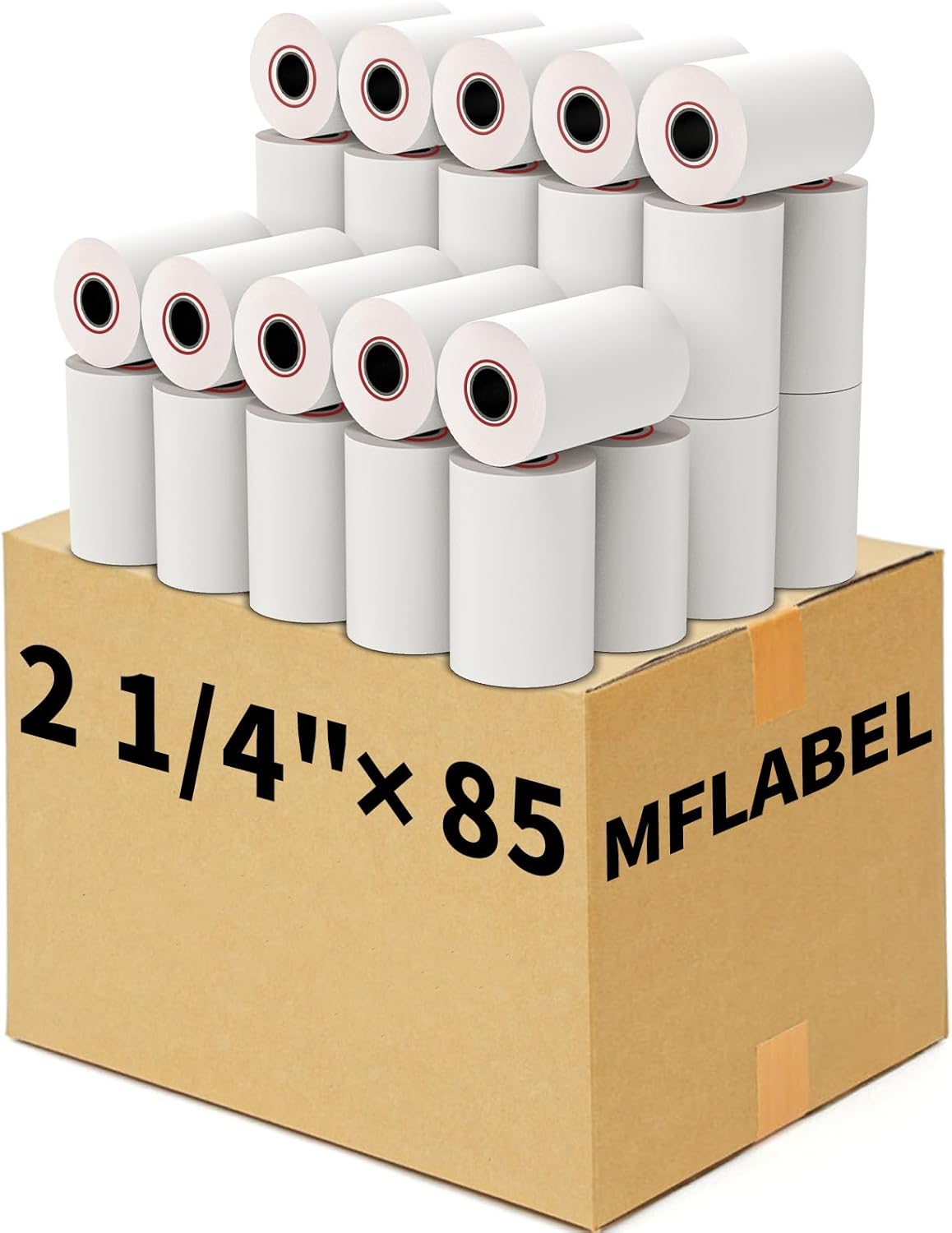 MFLABEL 2000 Rolls 2 1/4 in x 85 ft Thermal Paper for POS Systems