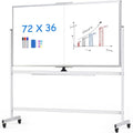 Rolling Whiteboard 72x36 Double Sided Mobile White Board - Stable