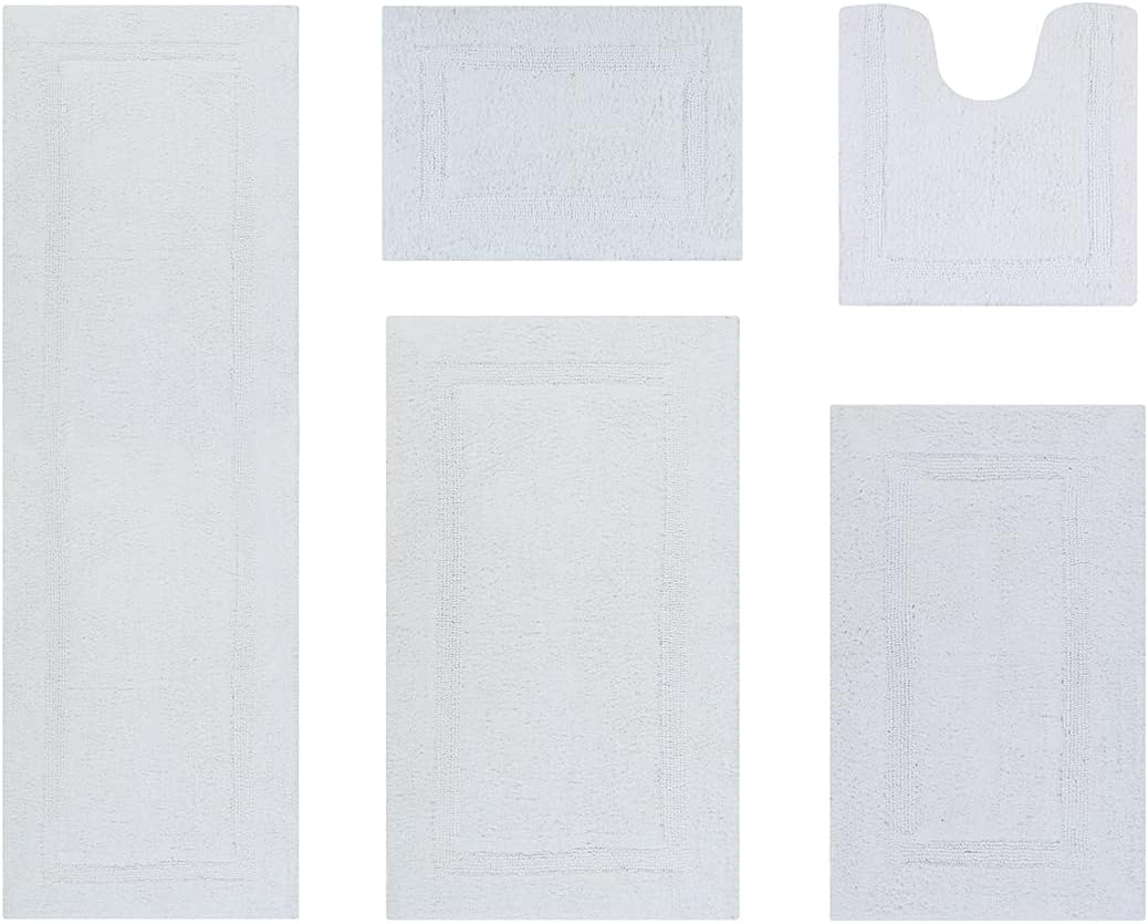 Luxury 5 Piece Bathroom Rugs Set for Soft and Absorbent Comfort