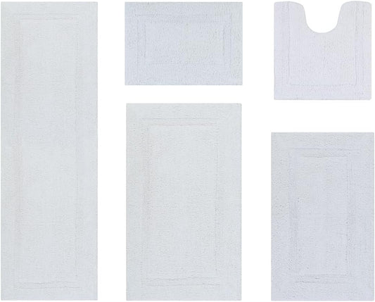 Luxury 5 Piece Bathroom Rugs Set for Soft and Absorbent Comfort