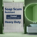 Clear 72 in x 72 in Heavy-Duty Vinyl Shower Curtain Liner - Frosted