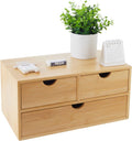 Bamboo Desk Organizer with Drawers for Home Office Storage