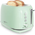 Toaster 2 Slice Stainless Steel Toaster Retro - Even Toast, Wide Slots