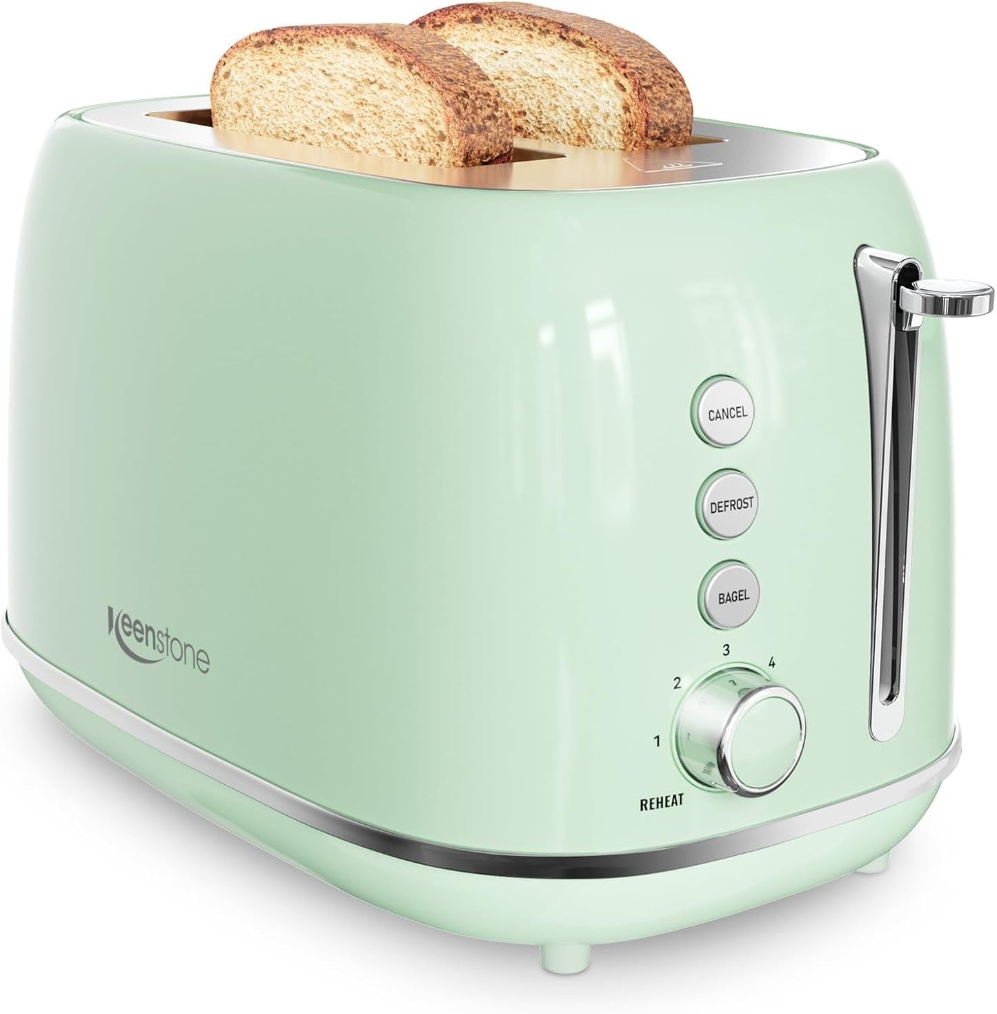 Keenstone 2 Slice Stainless Steel Toaster with 6 Shade Settings