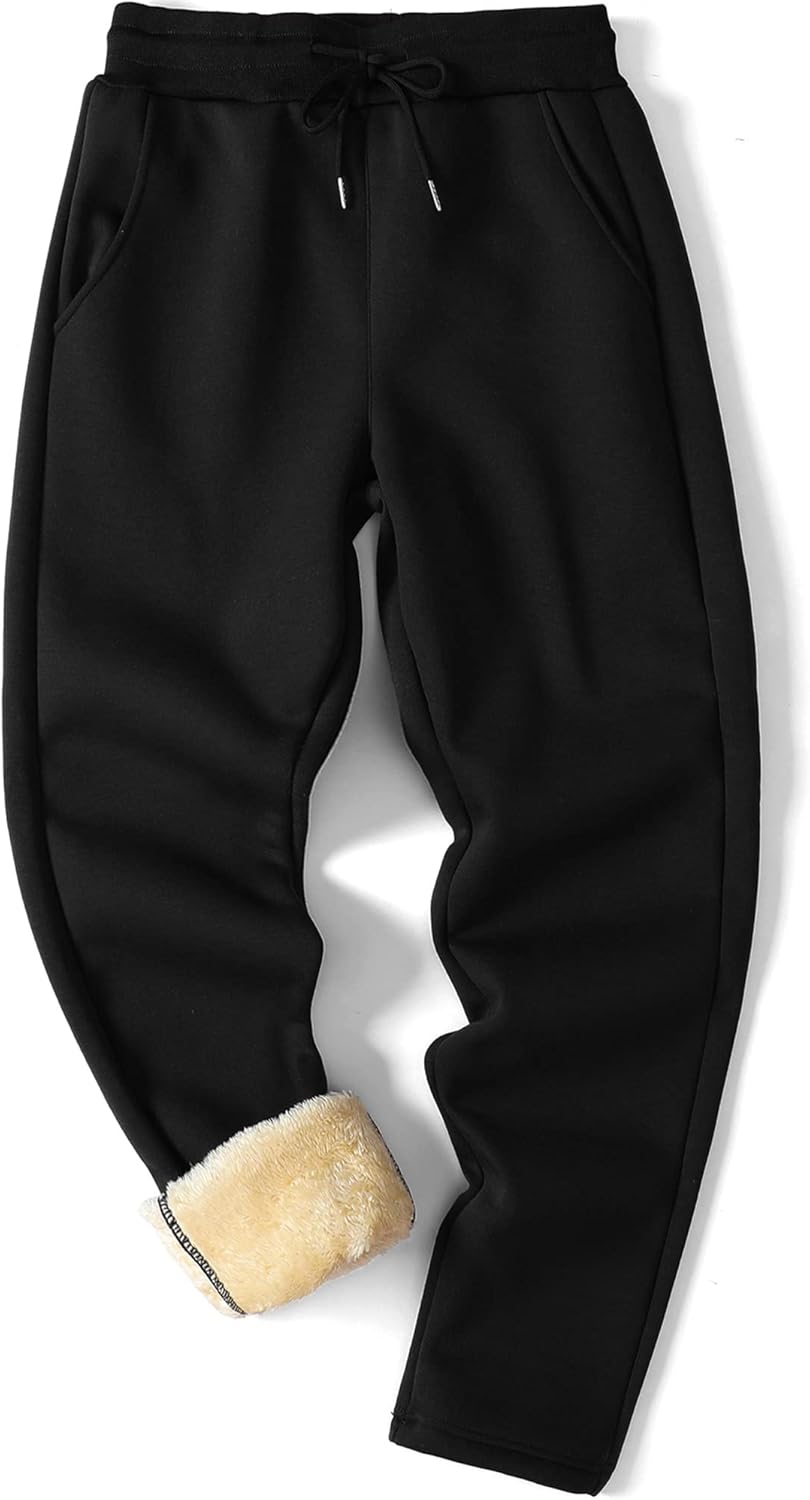 MACHLAB Men's Winter Fleece Joggers Pants for Ultimate Warmth