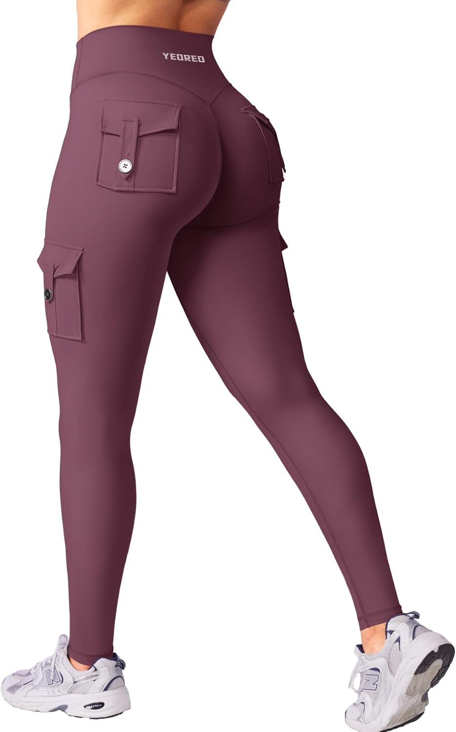 YEOREO CoreFlex Workout Cargo Leggings for Women with Pockets