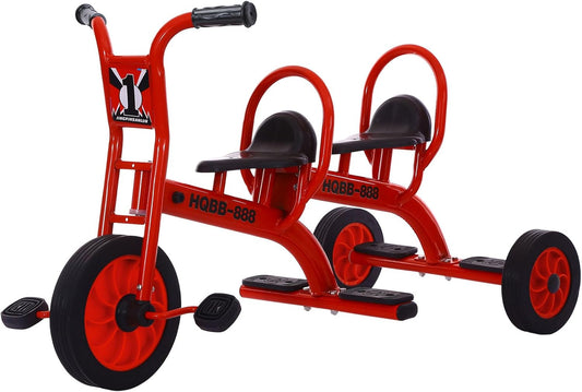 Kids Tricycle for Ages 3-8, Double Seat Tandem Bike Fun