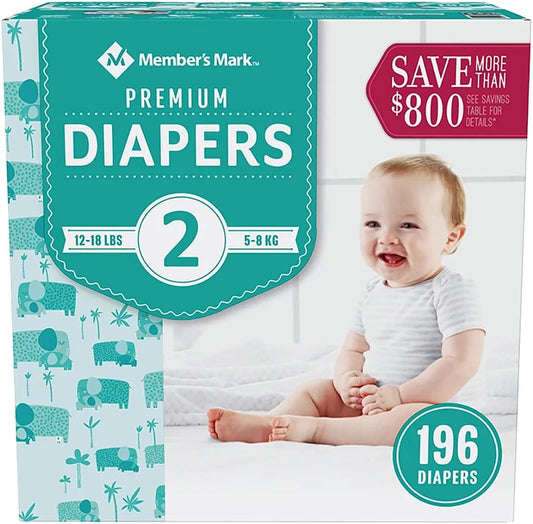 196 Premium Size 2 Diapers for Happy Babies