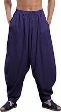 AITFINEISM Men's Aladdin Harem Pants - Loose, Comfortable Drop Crotch