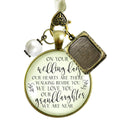 Bouquet Picture Charm in Memory of Grandparents - Wedding Keepsake