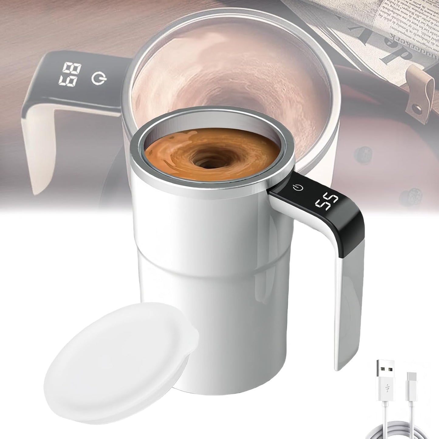 Rechargeable Self Stirring Coffee Mug