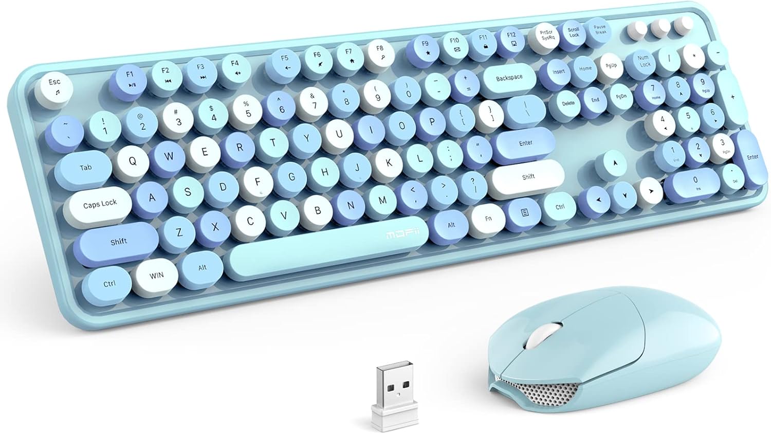 MOFII Wireless Keyboard and Mouse Combo for Retro Lovers