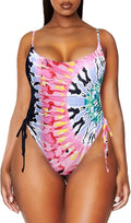 Ruched High Cut One Piece Swimsuit Monokini - Tummy Control Fit