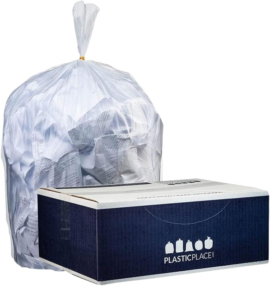 4 Gallon Trash Bags - Durable Clear Garbage Can Liners 2000 Count