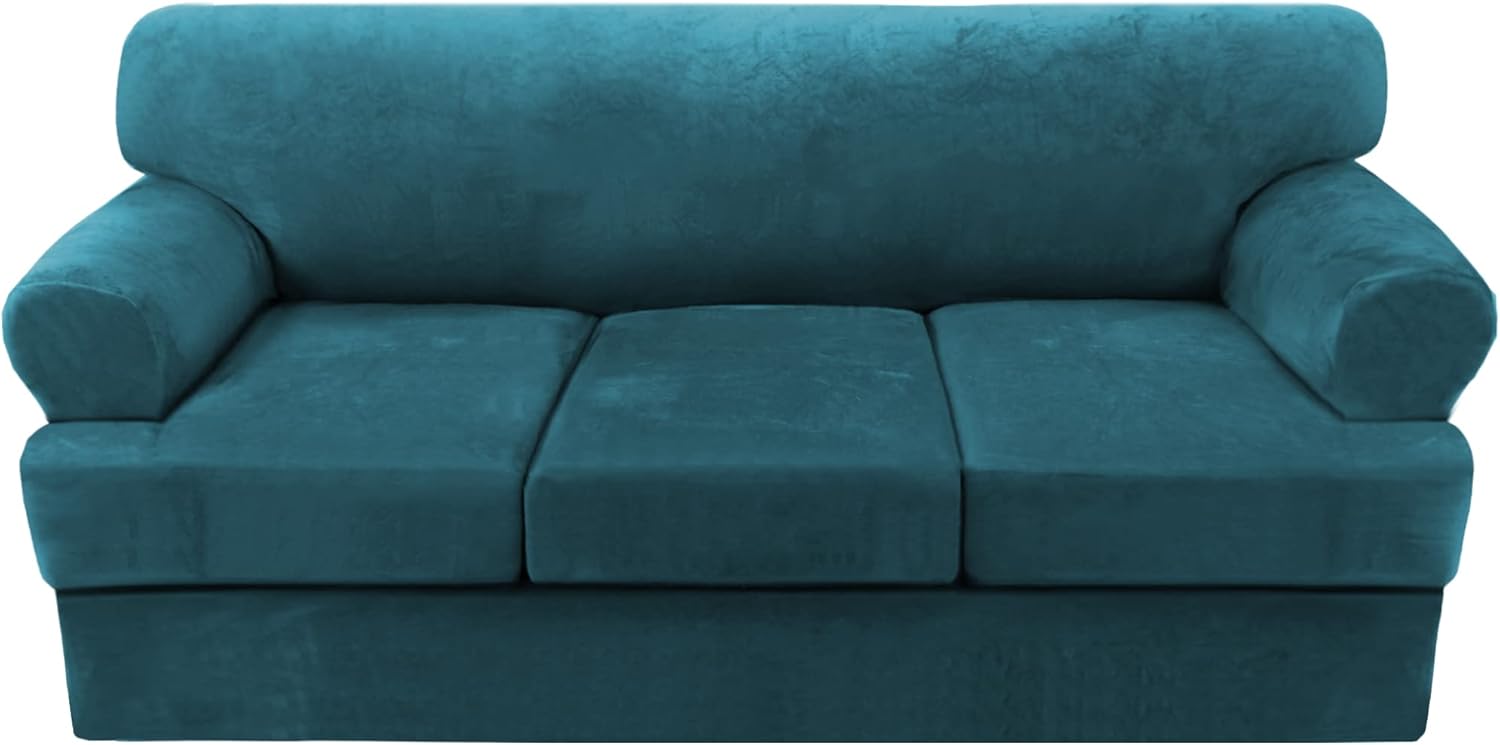 H.VERSAILTEX Thick Velvet Sofa Slipcovers for 3 Cushion Couch