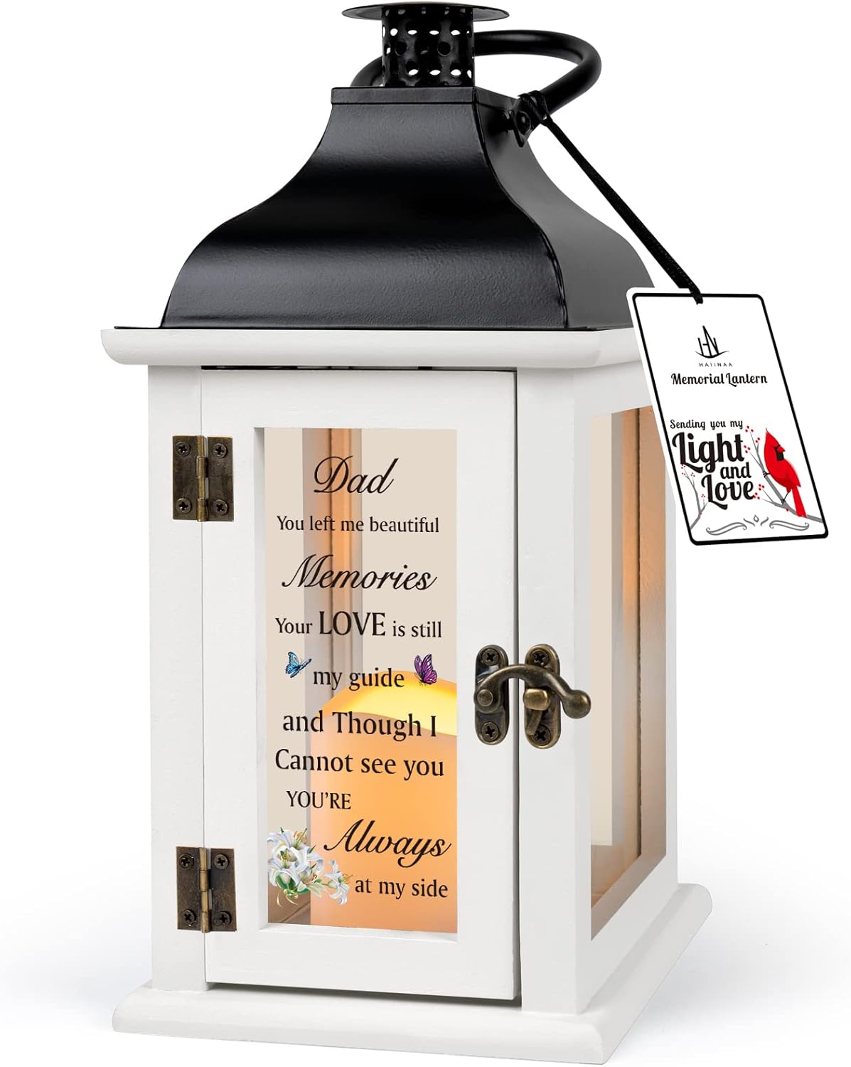 Memorial Lantern for Loss of Father - Thoughtful Sympathy Gift