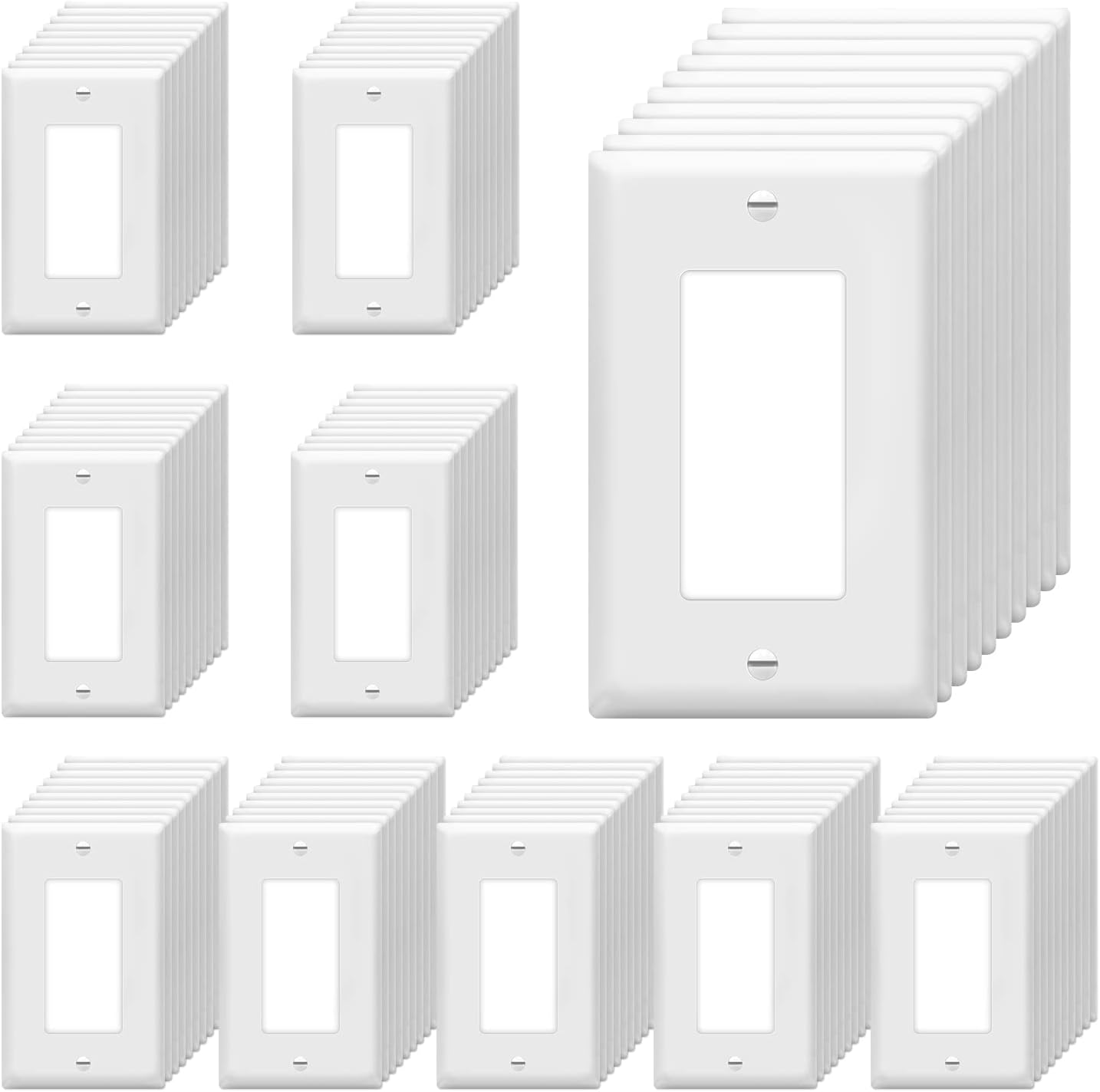 Durable 1-Gang Wall Plate for Light Switches and Outlets