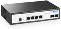YuLinca 6 Port 10Gbps Managed Switch - Smart Web Managed 10G Hub
