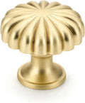 30 Pack Gold Cabinet Knobs Brushed Brass - Vintage Flower Design