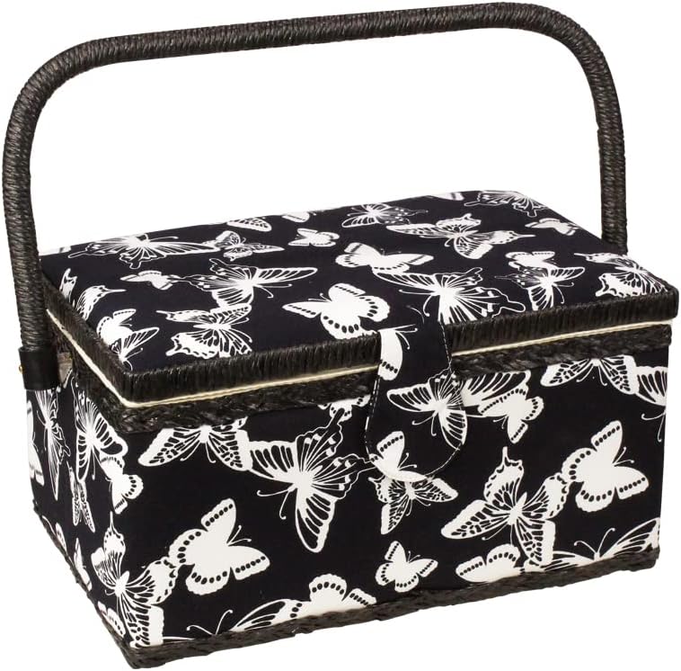 Sewing Basket with Floral Print Design for Creative Crafters