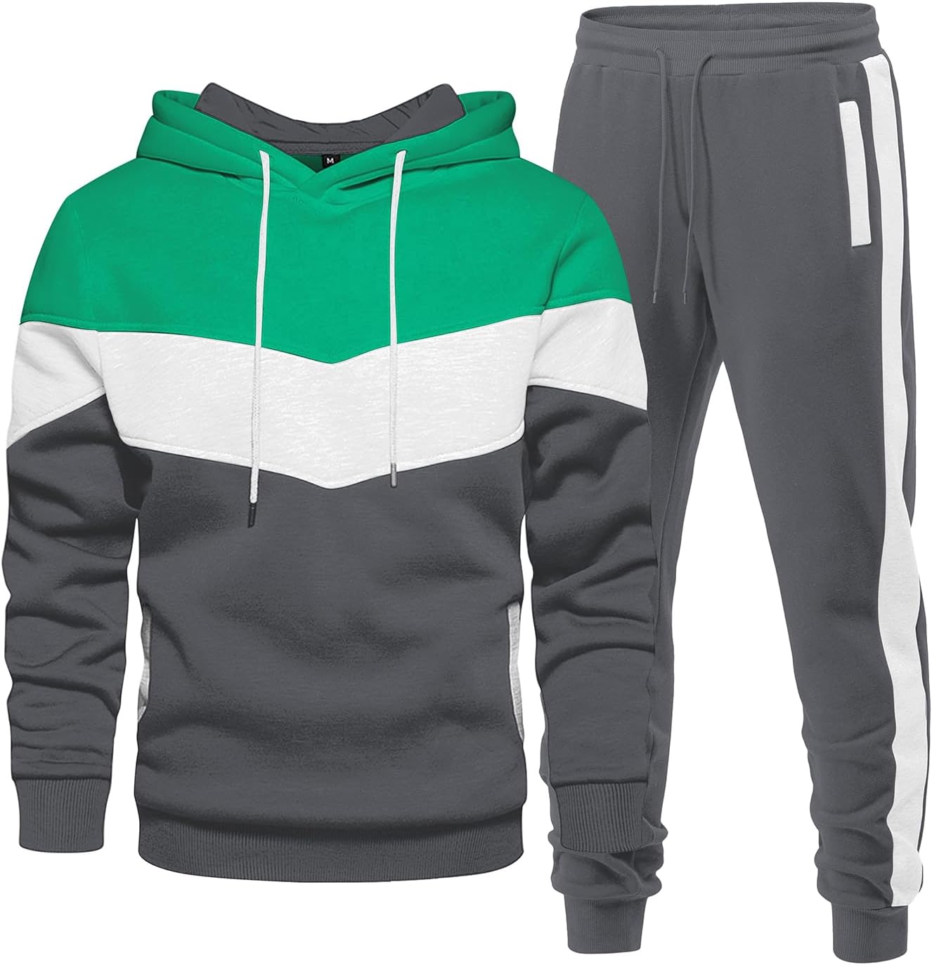 Men's Hoodie Tracksuit 2 Pieces Set for Athletic Comfort