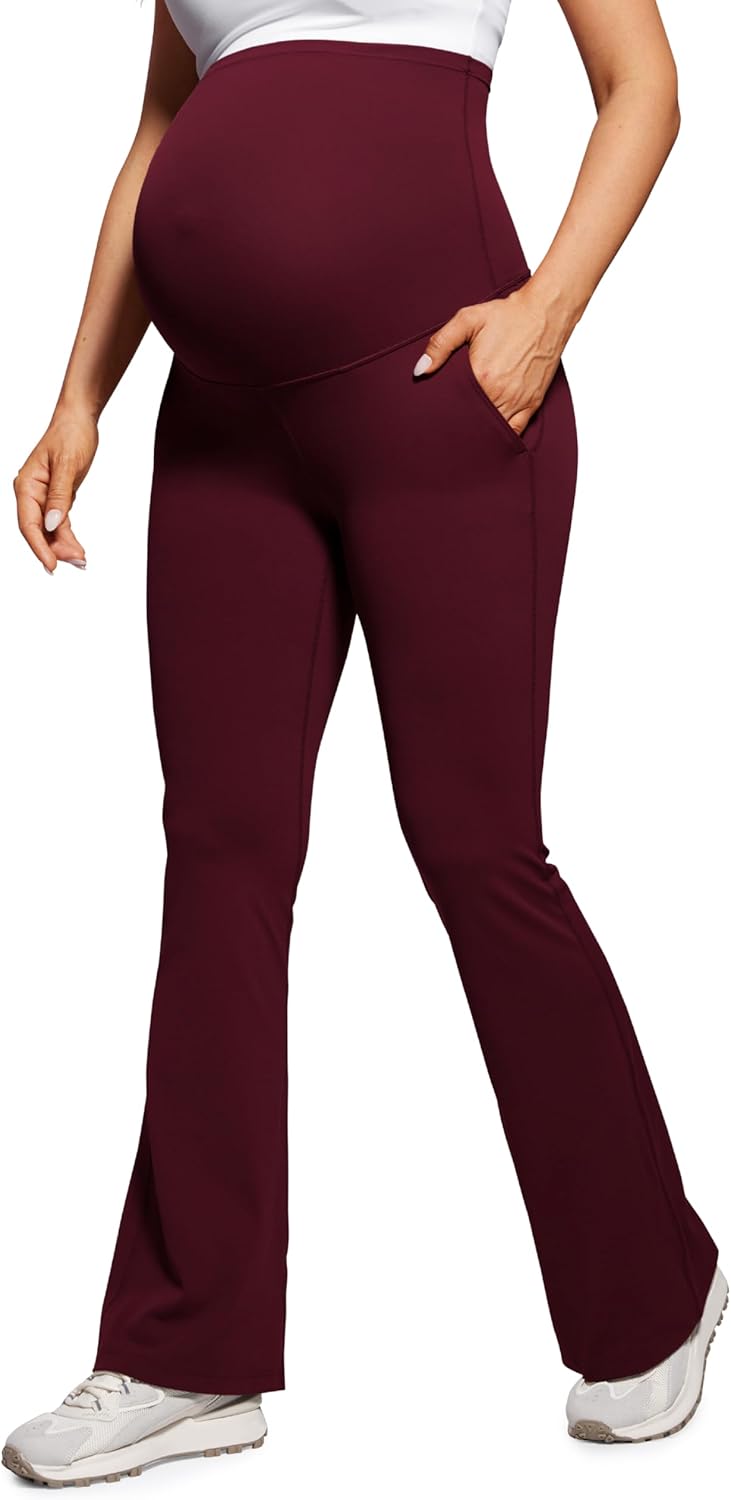 CRZ YOGA Butterluxe Maternity Flare Leggings with Pockets