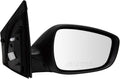 TRQ Passenger Side Power Heated Mirror Smooth Black Paint to Match