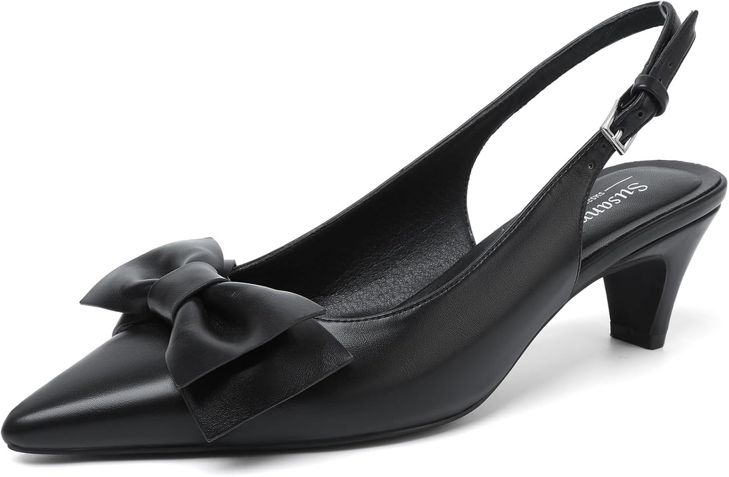Susanny Kitten Heels for Women - Comfortable Slingback Pumps