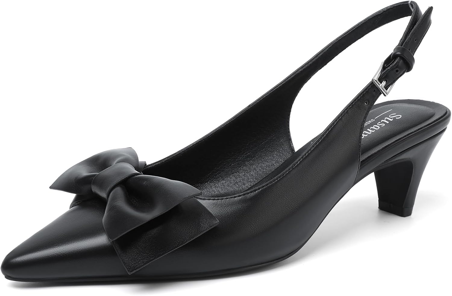 Susanny Kitten Heels for Women - Comfortable Slingback Pumps