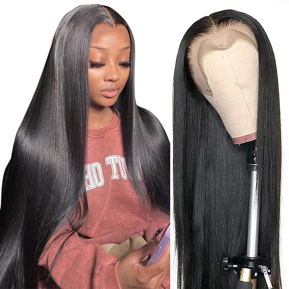 13x6 Straight Lace Front Wigs Human Hair for Black Women