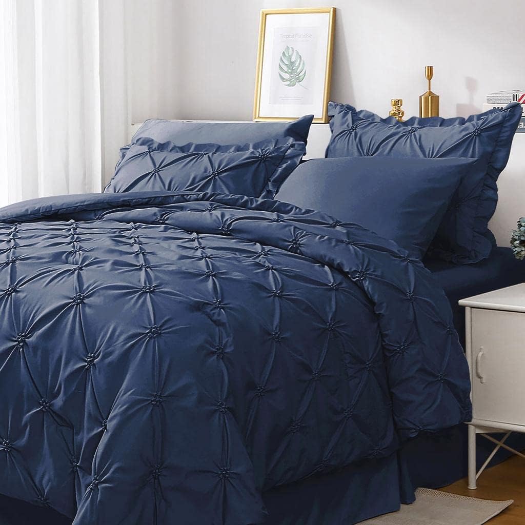 JOLLYVOGUE Queen Comforter Set 7 Pieces for Elegant Bedrooms