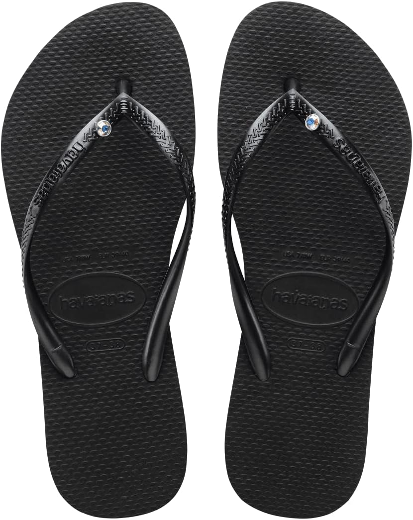 Havaianas Women's Slim Crystal Flip Flops for Summer Fun