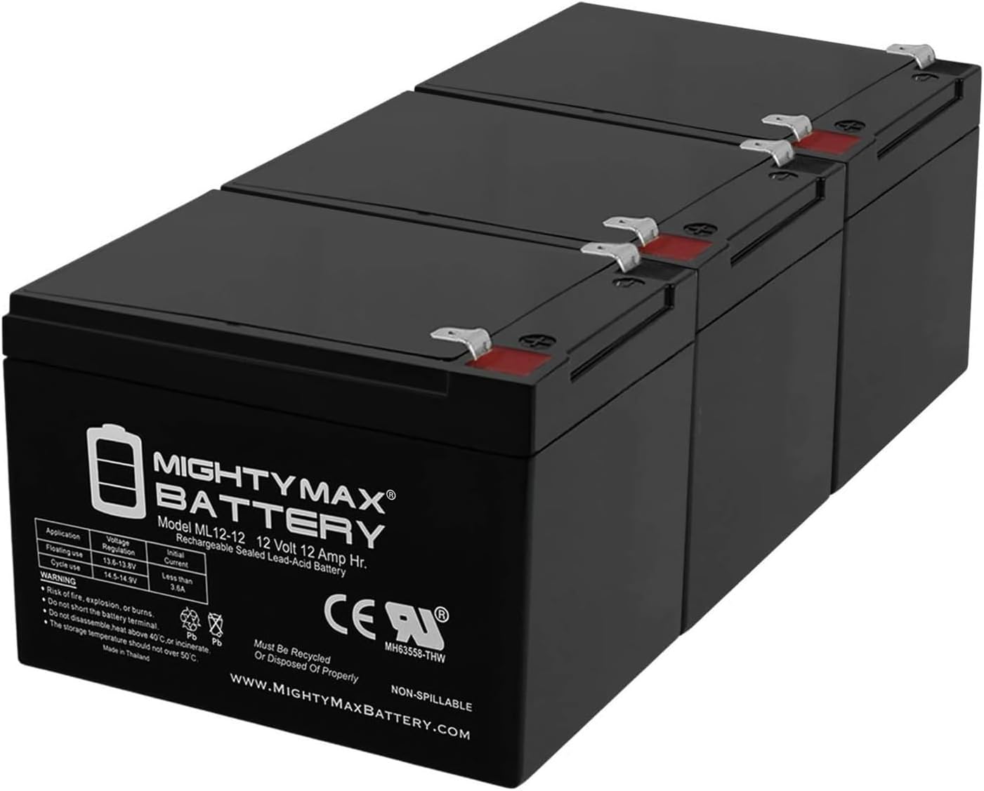 Mighty Max Battery ML12-12 - Reliable 12V 12AH SLA Battery Pack