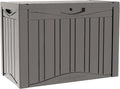 50GAL Brown Deck Box with Special Pattern & Lock Hole - Stylish