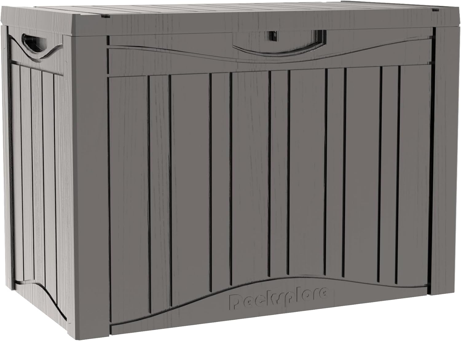 50GAL Brown Deck Box with Unique Security and Weather Resistance