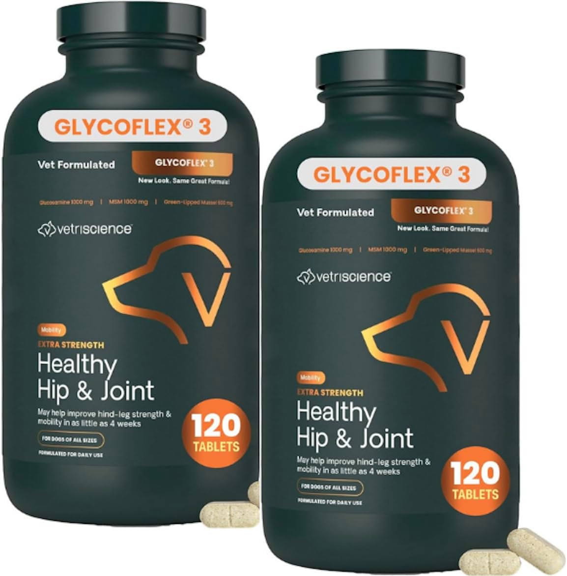 VetriScience Glycoflex 3 Maximum Strength Joint Supplement for Dogs