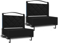 Stadium Seats with Back Support Cushion (Black, 2pcs) - Holds up