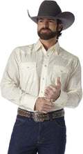 Wrangler Men's Sport Western Two Pocket Long Sleeve Snap Shirt in