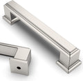 Asidrama 10 Pack 3.75 Inch Brushed Satin Nickel Cabinet Pulls