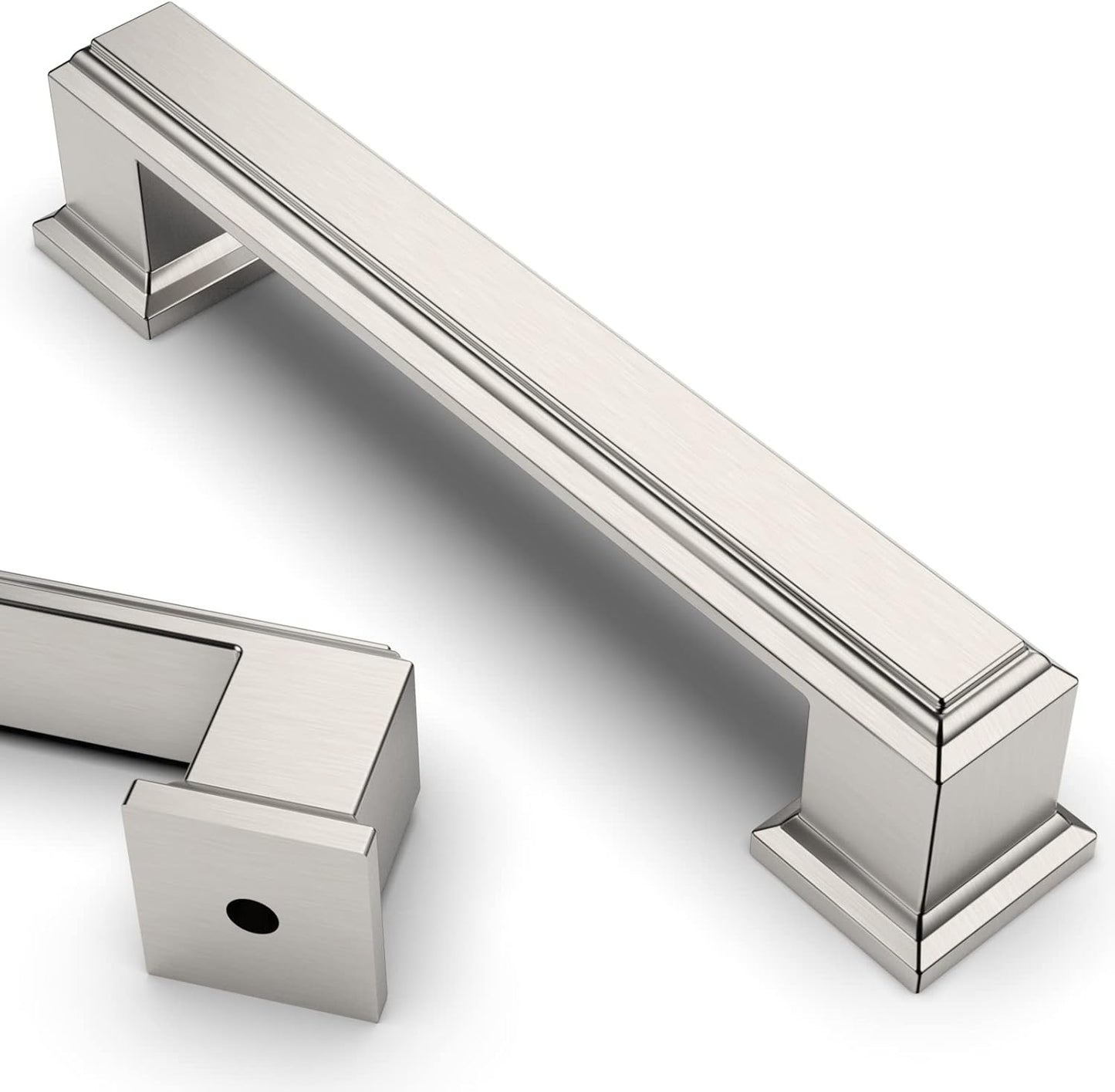 Asidrama 10 Pack 3.75 Inch Brushed Satin Nickel Cabinet Pulls