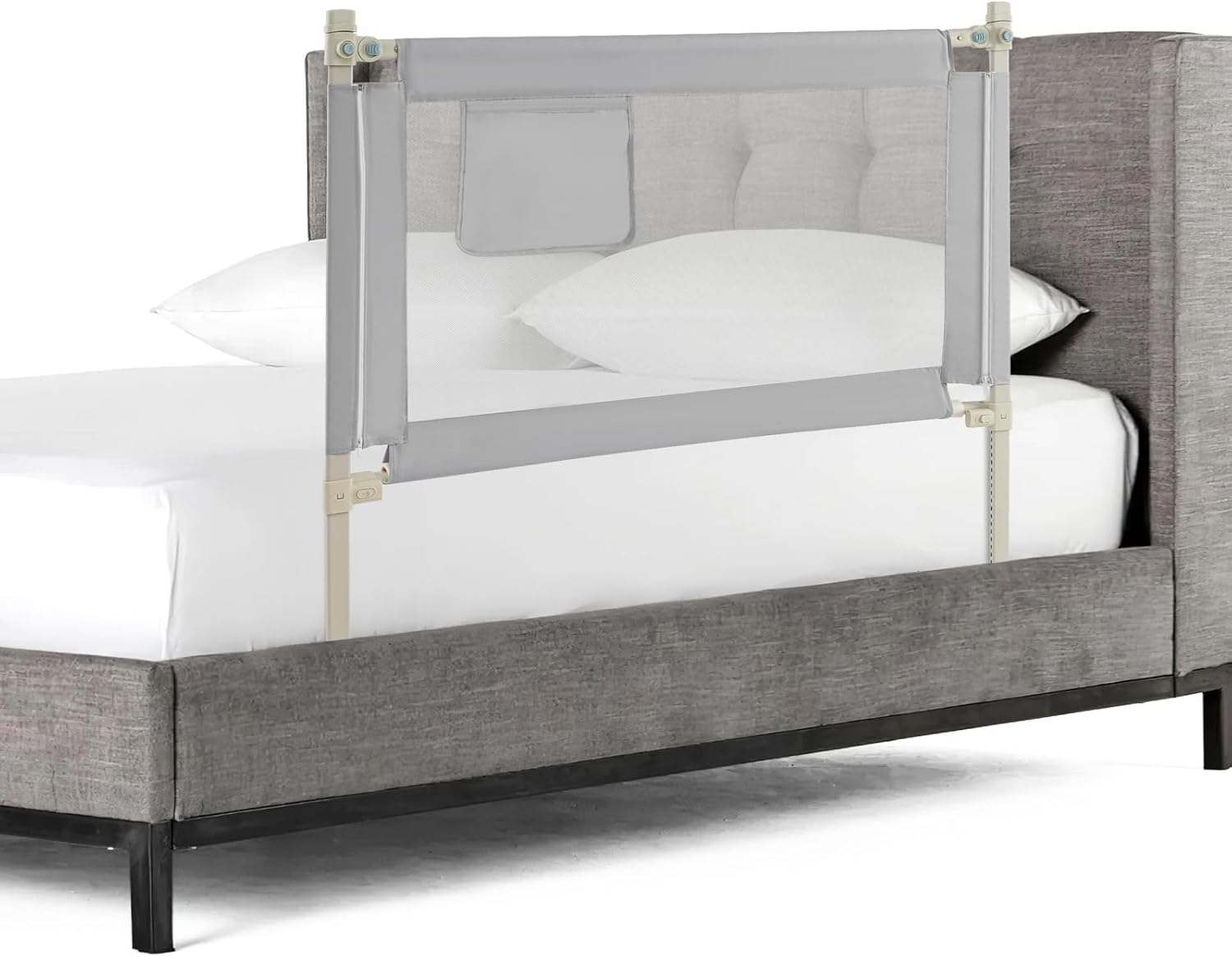Safe and Adjustable Baby Bed Rail for Toddlers, 47in Long