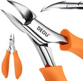Podiatrist Toenail Clippers Orange - Heavy Duty Ingrown Nail Tool