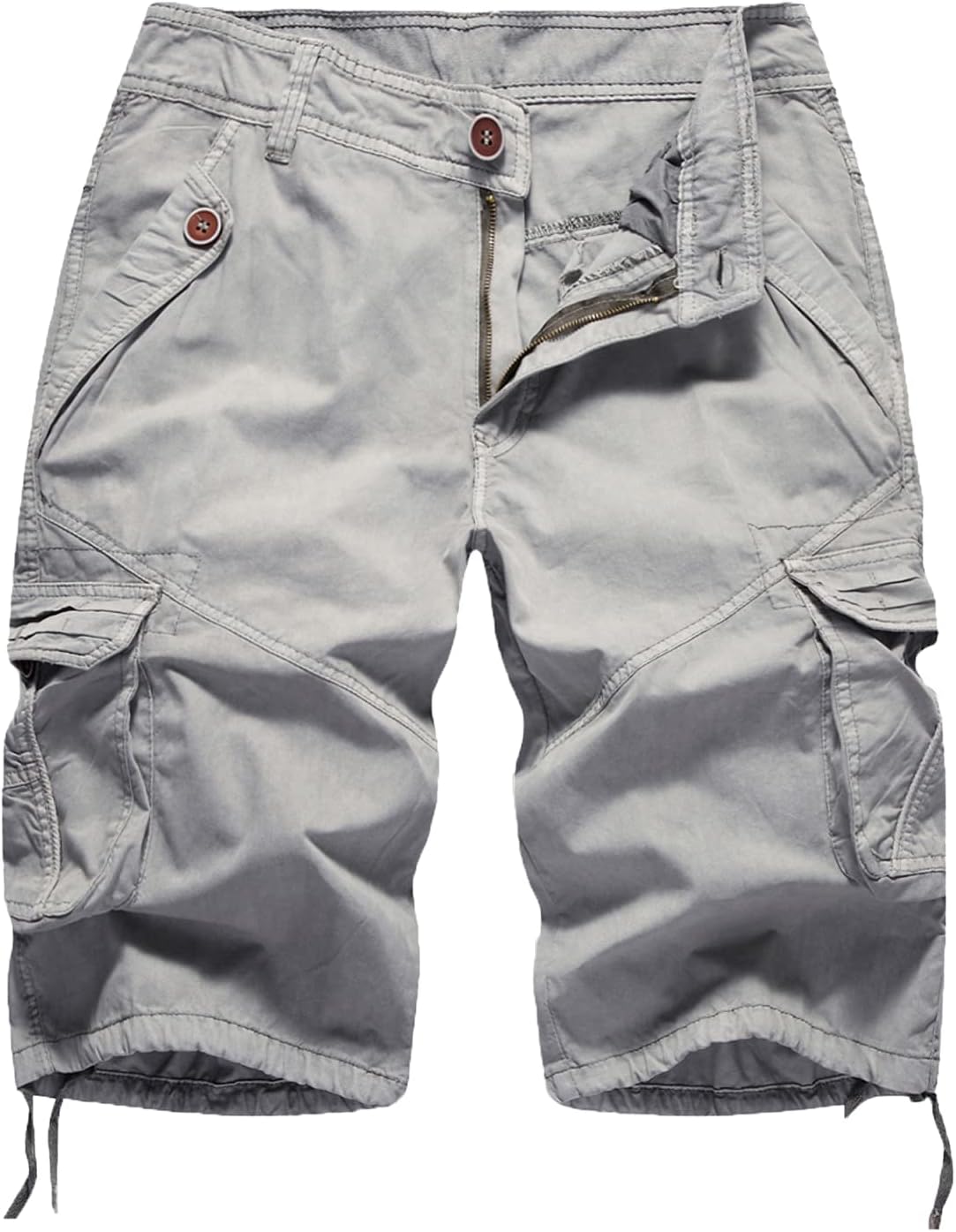 FOURSTEEDS Women's Casual Fitted Multi-Pockets Cargo Shorts