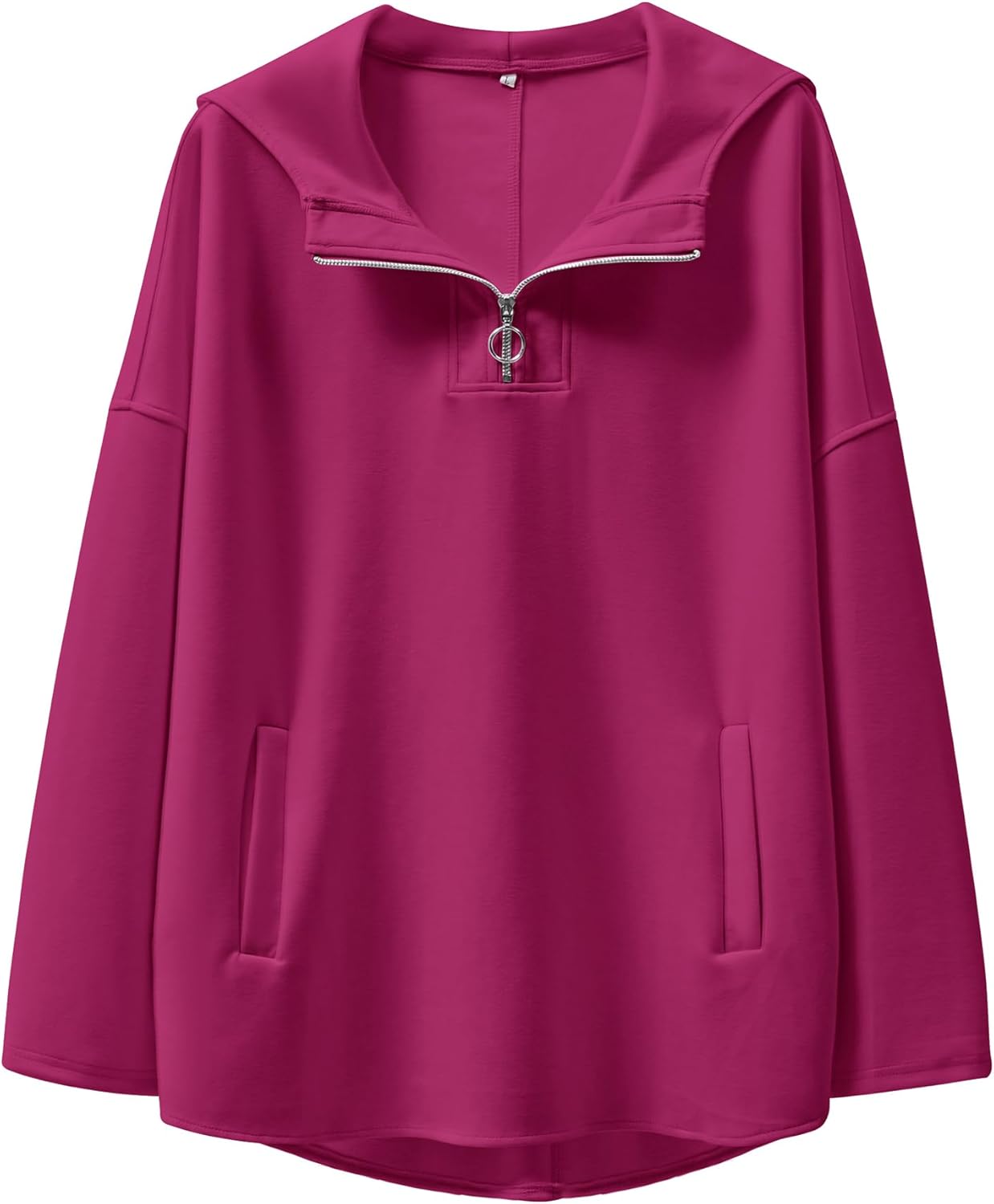 Oversized Hoodie Quarter Zip Sweatshirts for Trendy Teens