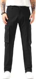 Plaid&Plain Mens Cargo Pants Tapered Cargo Pants for Men - Stretch 6