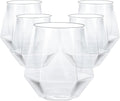 Goodluck 40 PCS Diamond Stemless Plastic Wine Glasses 12 Oz - Easy
