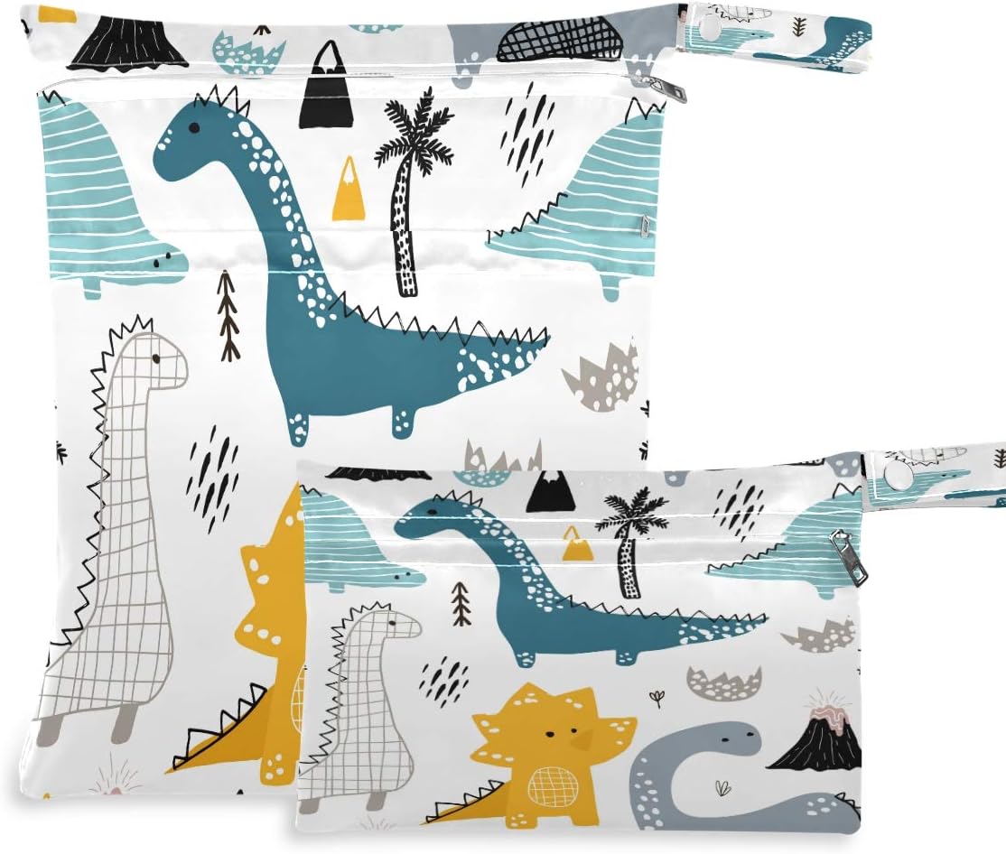Cute Dinosaur Wet Bag Set - Waterproof & Washable